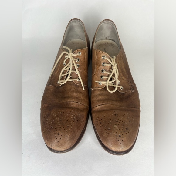 David Mayer Naman Oxfords Lace Up Dress Shoes Men Size 42 US 9 Brown Leather - Picture 13 of 16